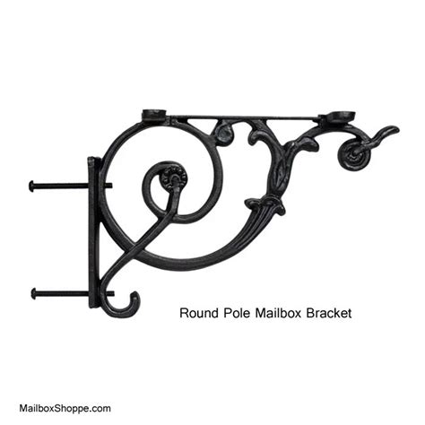 bracket pole mount mailbox|mailbox bracket for round pole.